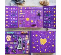 Halloween Countdown Gift Box, Mystical Stones Christmas Advent Calendar, Rock Collection Positive Energy Dig Kit for Women Gifts