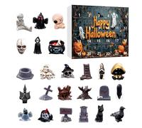 Halloween Countdown Kalender | 10.24 Halloween Adventskalender | Harz Gruselige Statuen - Verspielter dekorativer Figurenkalender für Kinder Jugendliche Sammler