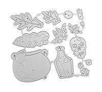 Halloween Cranio Foglie Taglio Acciaio Al Carbonio Muore Scrapbooking Album Fotografico goffratura Carte di Carta Fabbricazione Stencil Taglio Morire Stencil