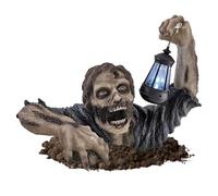 Halloween Crawling Zombie Creeper Zombie con Lantern Holding Lamp Lamp Statue Decorazioni di Halloween