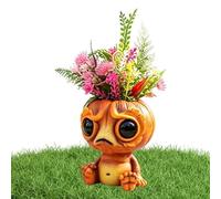 Halloween Creature Planter Pot - Decorative Resin Flower Pot, Cute Sitting Creature Resin Planter for Succulents, Cactuss & Bonsai, Halloween Tabletop Decoration for Home, Office, Bookshelf & Garden