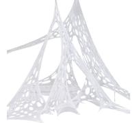 Halloween Creepy Cloth, Spider Web Fabric Decor, 39.37x157.48 Inches Horror Scene Backdrop, Stretchy Tattered Gauze, 1Pack Black gray, for Porch, Yard, Fence, Party Photo Booths