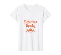 Halloween Cristiano: Croce Gotica redenta e spettrale Maglietta, Donna, Bianco, XL