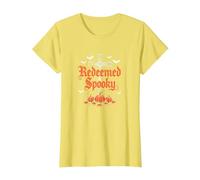 Halloween Cristiano: Croce Gotica redenta e spettrale Maglietta, Donna, Limone, L