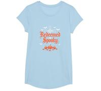 Halloween Cristiano: Croce Gotica redenta e spettrale Maglietta, Ragazze, Celeste, XS