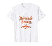 Halloween Cristiano: Croce Gotica redenta e spettrale Maglietta, Uomo, Bianco, XXL