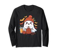 Halloween Crochet Coffee Witchy Brew Yarn Vibes Maglia a Manica