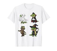 Halloween Crocodile Ghost Vampire Zombie Witch Costume Tee Maglietta