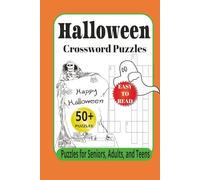 Halloween Crossword Puzzle: Crossword Puzzles with Easy to Read print about Halloween, Fall, Spooky and More [ 6x9 inches, 120 pages ] 50+ Puzzless ... Gift for Vacations, Holidays and Relaxation