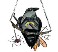 Halloween Crow Decor, Gothic Ravens Ornament, Metal Wall Decoration