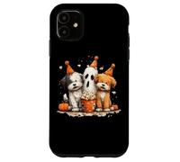 Halloween Cuccioli Fantasma Popcorn Divertimento Custodia per iPhone 11