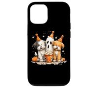 Halloween Cuccioli Fantasma Popcorn Divertimento Custodia per iPhone 12/12 Pro