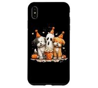 Halloween Cuccioli Fantasma Popcorn Divertimento Custodia per iPhone XS Max