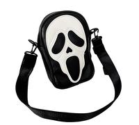 Halloween Cute Ghost Decorazione Donna PU Zucca Spalla Diavolo Spalla Zaino Fantasma Zaino per Donna Uomo Bambini Halloween Costume Halloween Costume per Halloween Cosplay Party, Scheletro