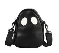 Halloween Cute Ghost Decorazione Donna PU Zucca Spalla Diavolo Zaino Fantasma Zaino per Uomini Bambini Borsa Costume per Halloween Cosplay Party, Nero , L