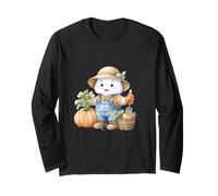 Halloween Cute Ghost Gardening Plant Graphic Spooky Season Maglia a Manica