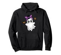 Halloween Cute Ghost Girl Eyeglasses Ghost Woman Glasses Felpa con Cappuccio