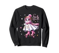 Halloween Cute Ghost Skateboard Christmas Lights Winter Girl Felpa