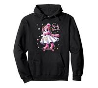 Halloween Cute Ghost Skateboard Christmas Lights Winter Girl Felpa con Cappuccio