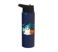 Halloween Cute Green Eagles Ghost Stainless Steel Insulated Water Bottle