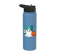 Halloween Cute Green Eagles Ghost Stainless Steel Insulated Water Bottle
