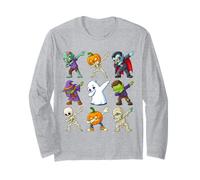 Halloween Dab Dance Zombies Scheletri Streghe Fantasmi Maglia a Manica