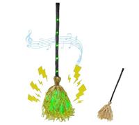 Halloween Dancing Broom with Spooky Laughter, Light-Up Witch Broom, Halloween Party Decorations