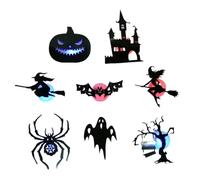 Halloween Decals - Lighted Pumpkin Wall Decor for Home Bedroom Garage