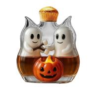 Halloween Decanter - Glass Pumpkin Ghost Wine Bottle Display | Decorative Whiskey Container for Men Women | Unique Halloween Bar Statue, Festive Home Cabinet Ornament F0r Family Celebration or Gift Us