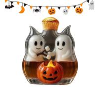 Halloween Decanter - Glass Statue Wine Bottle | Halloween Pumpkin Ghost Decoration Decanter For Men Women Whiskey Lovers Family Cabinet Display