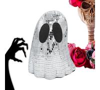 Halloween Decor, Ghost Centerpiece, Disco Ornament, Glittery Tabletop Accent, Sign Display, for Indoor Mantle Styling, Fireplace Shelf, Desk Tray Party Celebration Setup