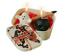 Halloween Decoraciones - Velas Aromáticas, Velas Con Fragancias De Calabaza Fantasma Calavera Lápida Y Dedo | Centro De Mesa Ambiente Espeluznante Para Fiesta Decoración Hogar Dormitorio Holiday