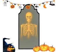 Halloween Decoration, Ghost Mirror, Horror Prop, 11.82 Inches, Spooky Wall Accent with Eerie Reflection, Ideal for Haunted House Entrance Party Porch Dorm Balcony Garden Indoor Display