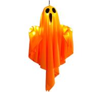 Halloween Decorations, Hanging Light Up Ghost, 50x40cm/19.69x15.75 inches 3 Flashing Modes Figurine, Spooky Outdoor Ornament for Tree Porch Yard Patio Window Lawn Gate Park Display