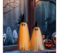 Halloween Decorations Outdoor - 2 pezzi Ghost Decor Remote-Adjustable Light Effects | Halloweeen Spooky Ghost Partyy Decoratisons, Halloweenn Party Decoration For Walkway Driveway Haunted House Patio