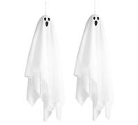 Halloween Decorations Outdoor 2pcs 9.8x28.7 Spooky Hanging Light Up Ghost Decor per Front Yard Patio Lawn Garden Party