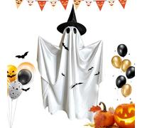 Halloween Decorations Outdoor Ghost - 59Inch Ghost Standing with Witch Hat