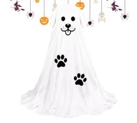 Halloween Decorations Outdoor LED Light-Up Battery-Powered Ornament | Standing Spooky Ghost Dog For Patio Porch Front Door Pathway Lawn Backyard Fall Season