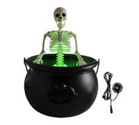 Halloween Decorations, Witches Cauldron Tripod, 7.68x7.68x5.91 Inches Decorative Statue and String Light Feature, Yard Decor for Outdoor, Indoor, Collectors, Children, Adults, Festival, Party, Living