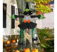 Halloween Decorazioni Crashing Witch Into Tree - 110cm H Strega che si schianta sull'albero Addobbi Halloween Esterno per cortile patio portico albero Decorazione