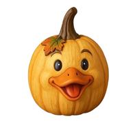 Halloween Deko Farm Pumpkin Figurines Cute Funny Cow Duck Sheep Pig Chicken Horse Statue Halloween Thanksgiving Fall Decorations Farmhouse Table Center Tischdekoration (F, One Size)