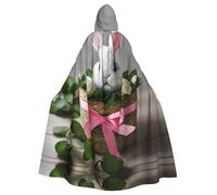Halloween Delizioso Caffè Stampa Con Cappuccio Mantello Cosplay Robe | Strega Capa Decorativo Comfort Jedi Mago Mago Festa Pasqua Carnevale Comico Hobbit Unisex Natale