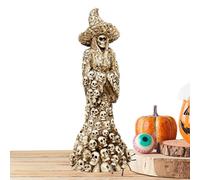 Halloween Desktop Figurine - Skeleton Witch Home Decoration Statues