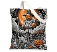 Halloween Devon Rexs Cats Tote Bag per lo shopping 13 * 15, Vacanze Spaventapasseri riutilizzabile moda borsa di stoffa per le donne, gufo lavoro viaggio regalo