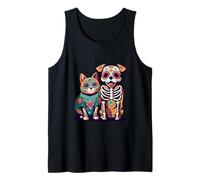 Halloween Dia de Los Muertos Sugar Skull Skeleton Dogs & Cat Canotta