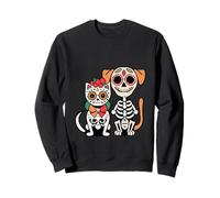 Halloween Dia de Los Muertos Sugar Skull Skeleton Dogs & Cat Felpa