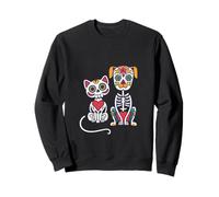 Halloween Dia de Los Muertos Sugar Skull Skeleton Dogs & Cat Felpa