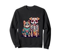 Halloween Dia de Los Muertos Sugar Skull Skeleton Dogs & Cat Felpa