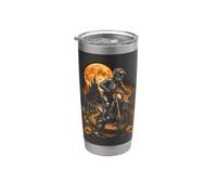 Halloween Dirt Biking Costume Spooky Skeleton Bicchiere termico in acciaio inox doppia parete
