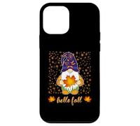 Halloween Divertente Gnome Strega Holding Fall Foglia d'acero Autunno Custodia per iPhone 12 mini